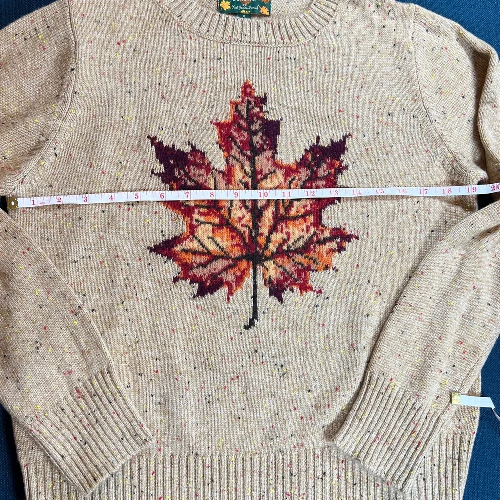 KIEL JAMES PATRICK Woodstock Maple Leaf Donegal Sweater Sz S - Picture 9 of 15
